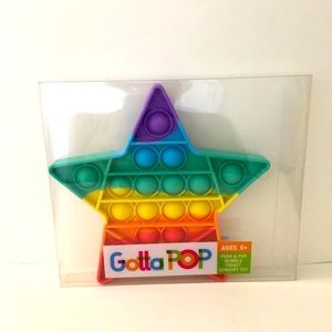 Gotto Pop Sensory Toy Bubble Fidget Rainbow Star Large NEW